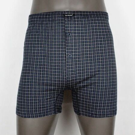 Мужские хлопковые трусы-боксеры в клетку с гульфиком